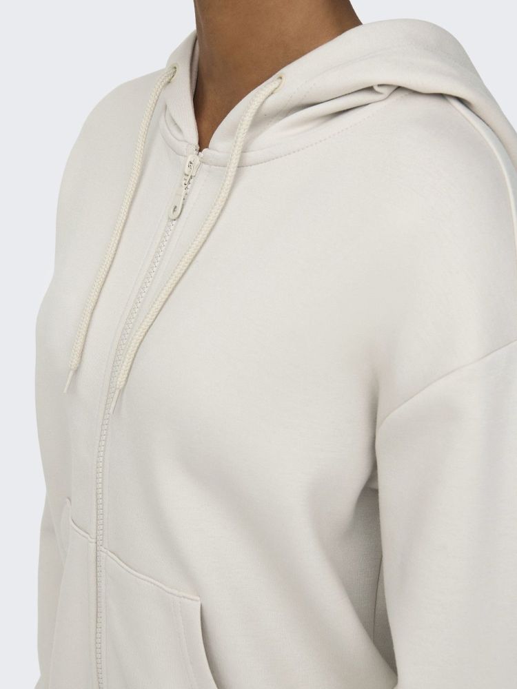 Only Play Vest Beige dames (LOUNGE LIFE HOOD FZ LS SWEAT - 15325576.PUMICESTONE) - GL Sport (Sluis)