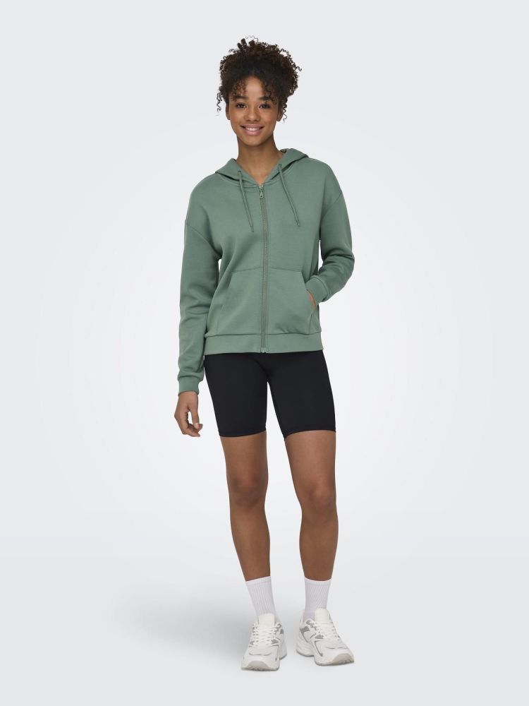 Only Play Vest Groen dames (LOUNGE LIFE HOOD LS SWEAT - 15325576.DUCKGREEN) - GL Sport (Sluis)