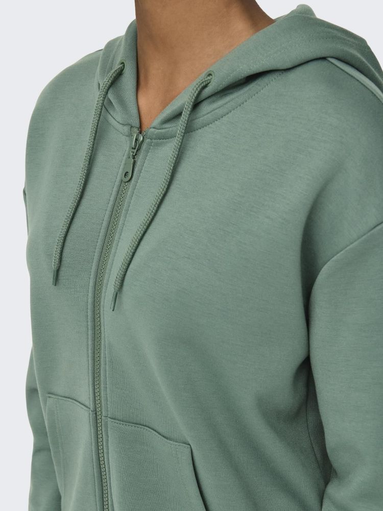 Only Play Vest Groen dames (LOUNGE LIFE HOOD LS SWEAT - 15325576.DUCKGREEN) - GL Sport (Sluis)