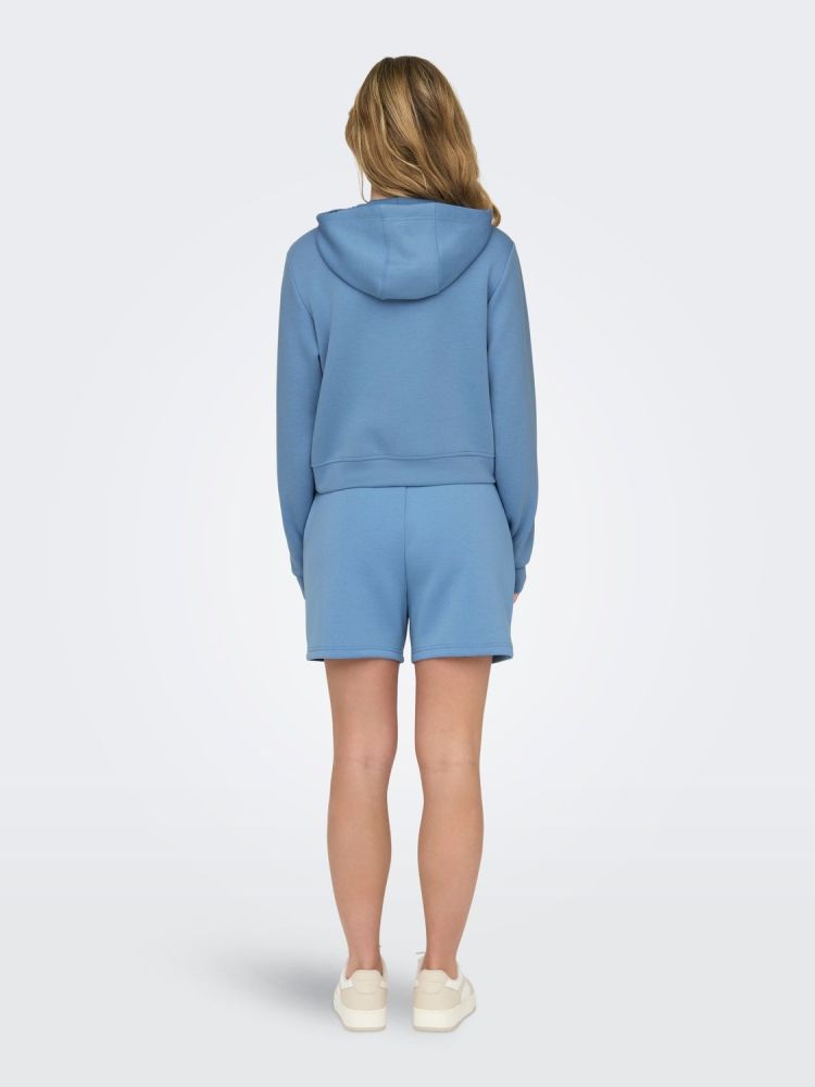 Only Play Vest Blauw dames (LOUNGE LIFE SHORT ZIP HOOD SWEAT - 15283439.BLUE) - GL Sport (Sluis)