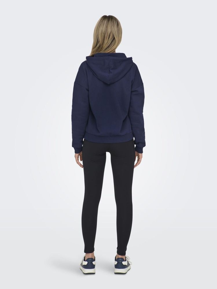 Only Play Vest Blauw dames (LUX HW BRUSH FULLZIP LS LOOSE SWEAT HOOD - 15333436.MARITIMEBLUE) - GL Sport (Sluis)