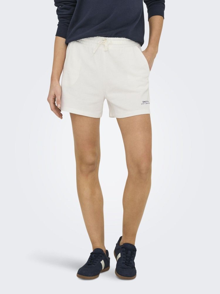 Only Play Short Off-white dames (MAE LIFE HW SWEAT SHORTS - 15287741.CLOUDDANCER) - GL Sport (Sluis)