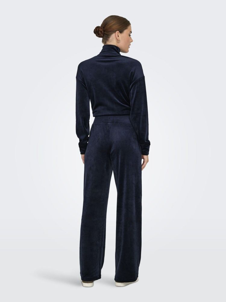 Only Play Vest Blauw dames (MIA HN FZ LS SHORT VELVET SWEAT - 15359592.NIGHTSKY) - GL Sport (Sluis)