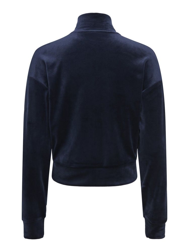 Only Play Vest Blauw dames (MIA HN FZ LS SHORT VELVET SWEAT - 15359592.NIGHTSKY) - GL Sport (Sluis)