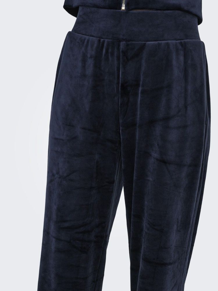 Only Play Broek Blauw dames (MIA HW WIDE VELVET SWEAT PANTS - 15359593.NIGHTSKY) - GL Sport (Sluis)
