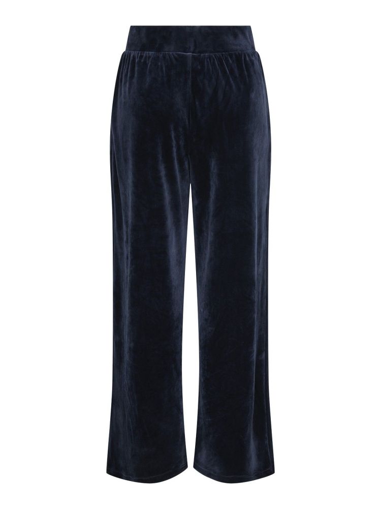 Only Play Broek Blauw dames (MIA HW WIDE VELVET SWEAT PANTS - 15359593.NIGHTSKY) - GL Sport (Sluis)