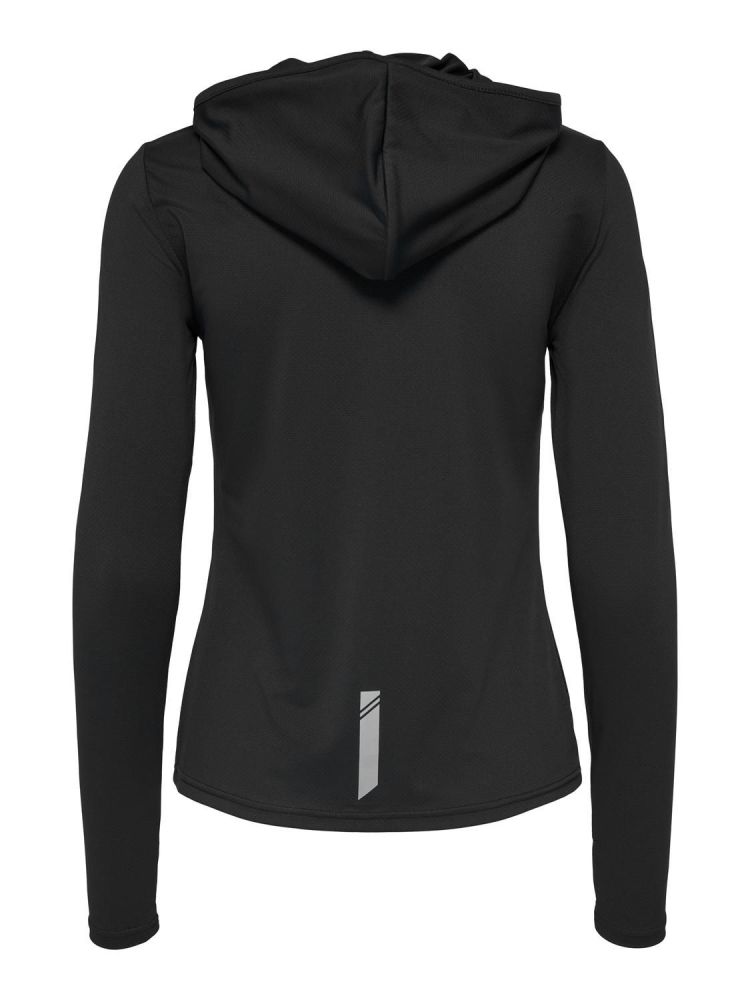 Only Play Vest Zwart dames (MILA LIFE HOOD LS TOP - 15274630.BLACK) - GL Sport (Sluis)