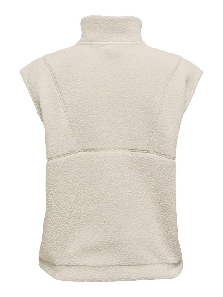 Only Play Bodywarmer Creme dames (MON HN FZ SHORT TEDDY WAISTCOAT - 15354292.PUMICESTONE ) - GL Sport (Sluis)