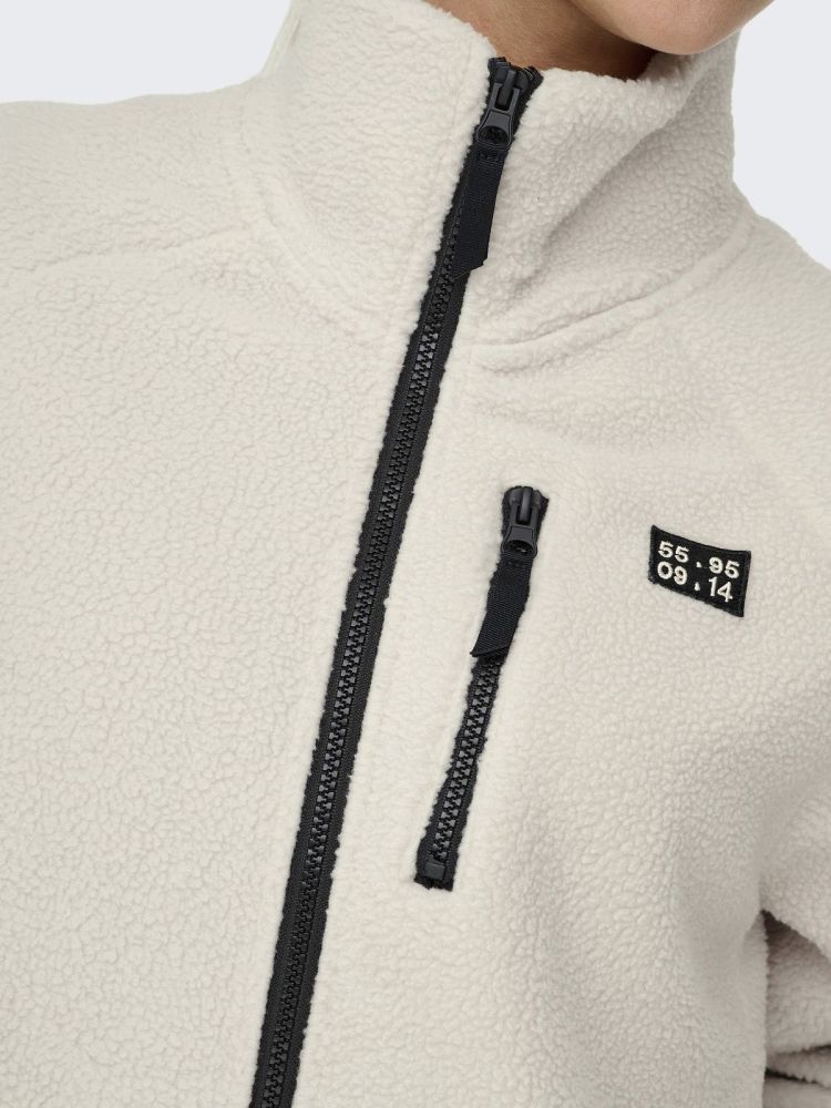 Only Play Vest Beige dames (MON HN FZ TEDDY JACKET - 15340631.PUMICSTONE) - GL Sport (Sluis)