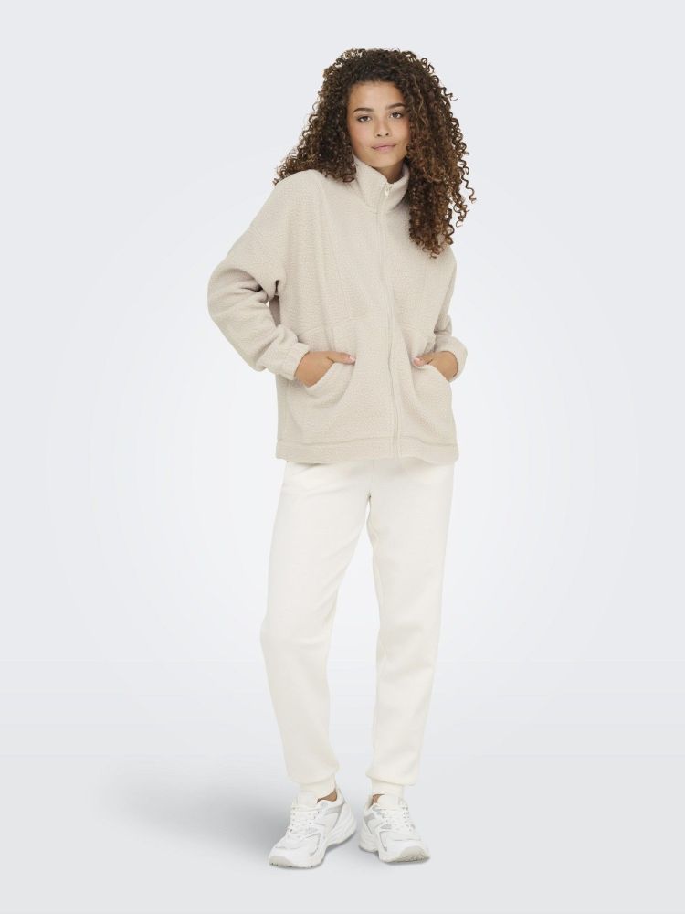 Only Play Vest Beige dames (MON HN FZ TEDDY SWEAT - 15351285.PUMICESTONE) - GL Sport (Sluis)