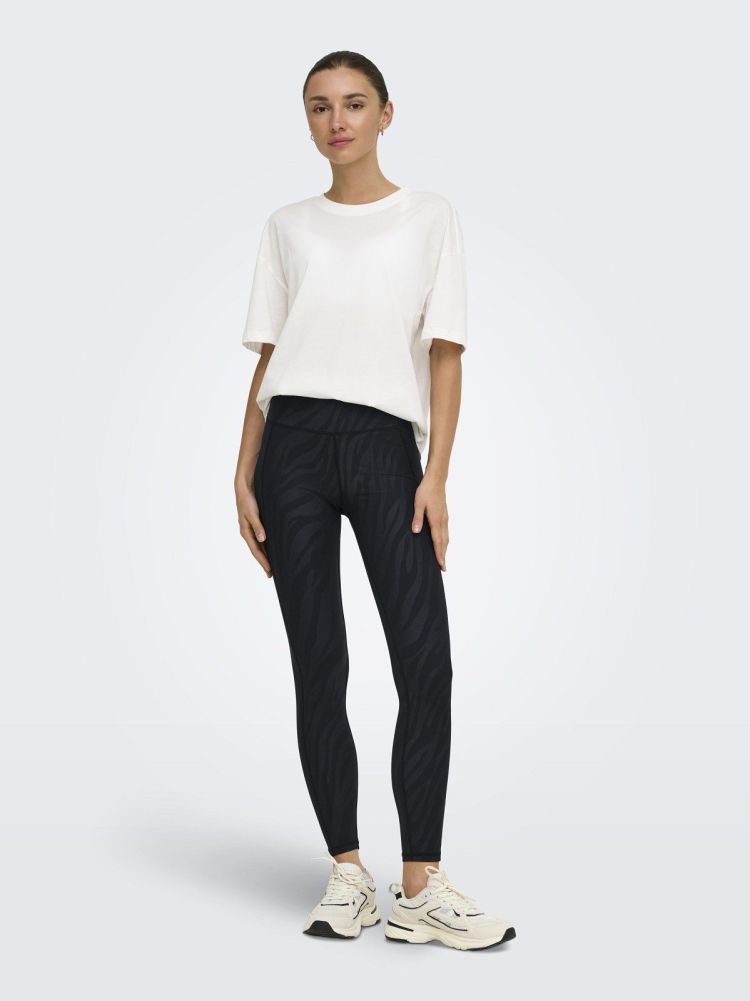 Only Play Broek Zwart dames (RYA-2-CHERRY HW AOP TIGHTS - 15370184.BLACK) - GL Sport (Sluis)