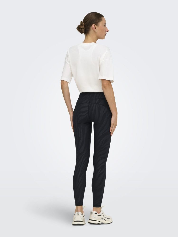 Only Play Broek Zwart dames (RYA-2-CHERRY HW AOP TIGHTS - 15370184.BLACK) - GL Sport (Sluis)