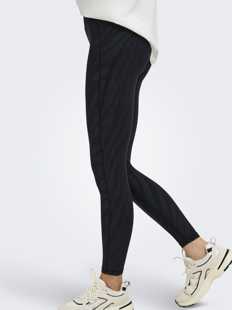 Only Play Broek Zwart dames (RYA-2-CHERRY HW AOP TIGHTS - 15370184.BLACK) - GL Sport (Sluis)