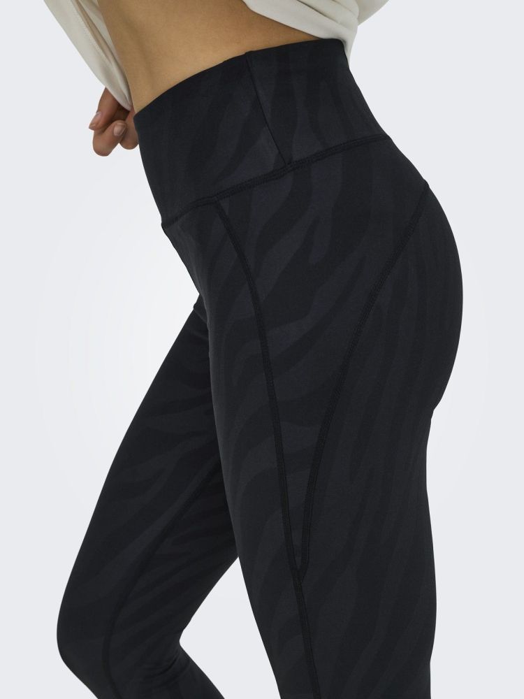 Only Play Broek Zwart dames (RYA-2-CHERRY HW AOP TIGHTS - 15370184.BLACK) - GL Sport (Sluis)