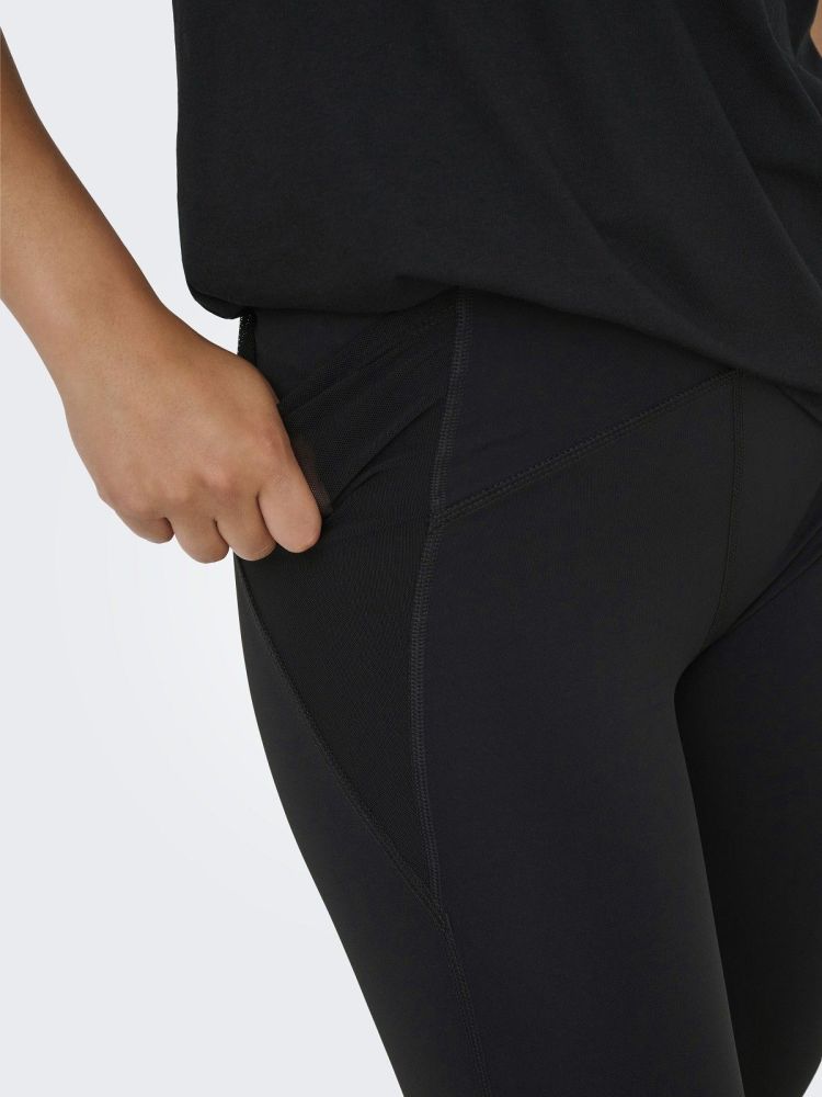 Only Play Broek Zwart dames (RYA-3-POSH HW PCK TIGHTS - 15324650.BLACK) - GL Sport (Sluis)