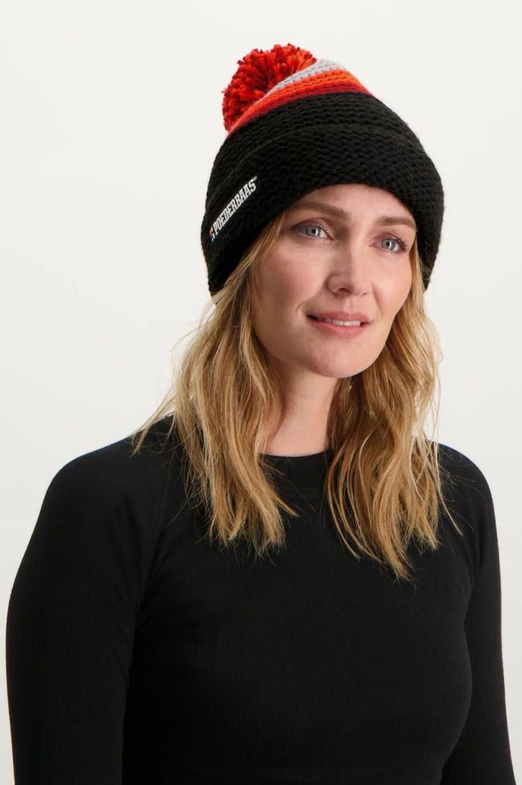Poederbaas Muts Multi unisex (CLASSIC COLORFUL BEANIE 2.0 - PB060155.BLACK/ORANGE) - GL Sport (Sluis)