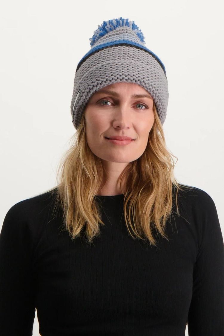 Poederbaas Muts Multi unisex (CLASSIC COLORFUL BEANIE 2.0 - PB060155.GREY/BLUE) - GL Sport (Sluis)