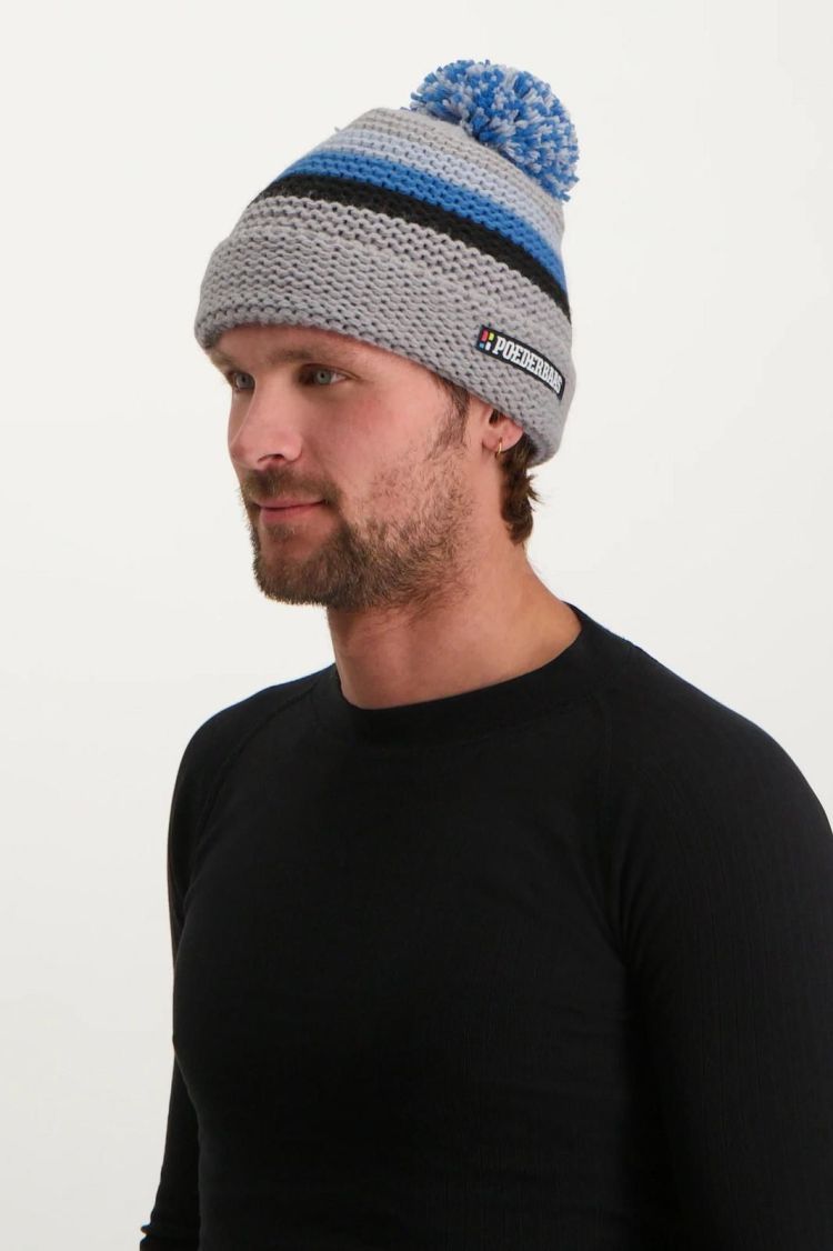 Poederbaas Muts Multi unisex (CLASSIC COLORFUL BEANIE 2.0 - PB060155.GREY/BLUE) - GL Sport (Sluis)