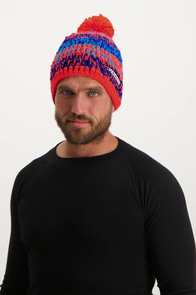 Poederbaas Muts Multi unisex (CLASSIC COLORFUL BEANIE - PB060145.BLUE/ORANGE) - GL Sport (Sluis)