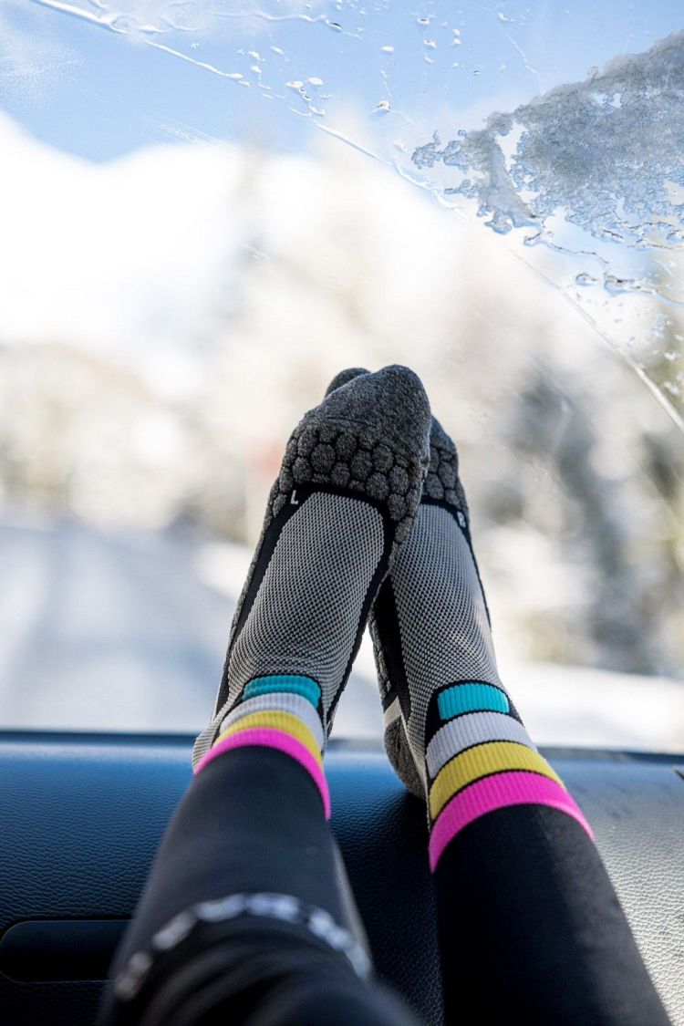 Poederbaas Skisokken Zwart unisex (TECH SKI SOCKS COMPRESS MERINO PRO - PB050125.BLACK) - GL Sport (Sluis)