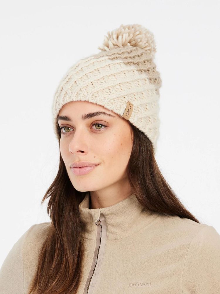 Protest Muts Beige dames (HIKER 24 BEANIE - 9610144.567) - GL Sport (Sluis)