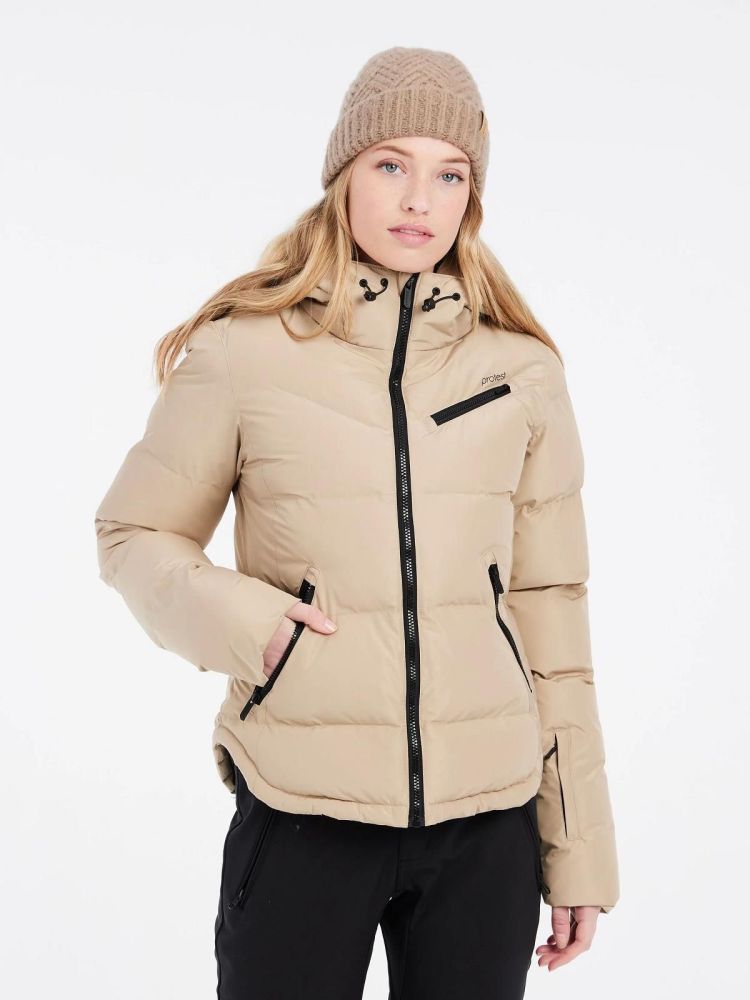 Protest Ski-jas Beige dames (LUCID SNOWJACKET - 6610244.567) - GL Sport (Sluis)