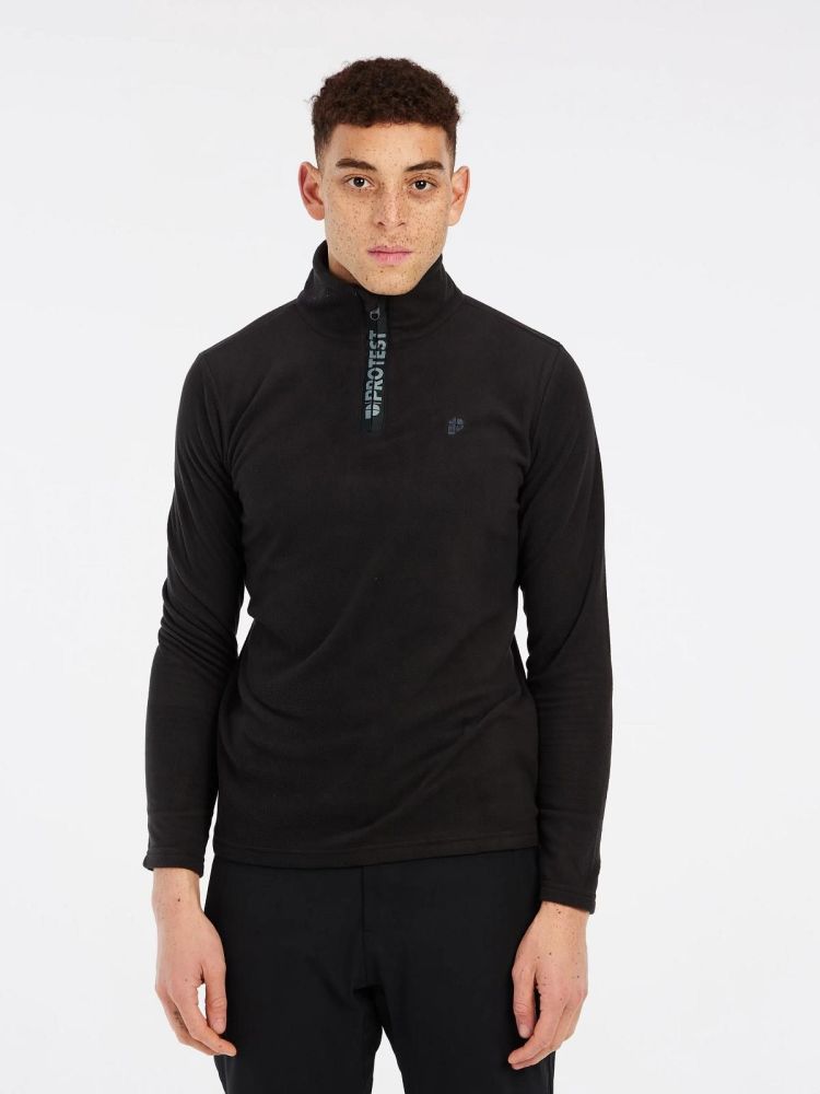 Protest Skipully Zwart heren (PERFECTO 1/4 ZIP TOP - 3792800.290) - GL Sport (Sluis)