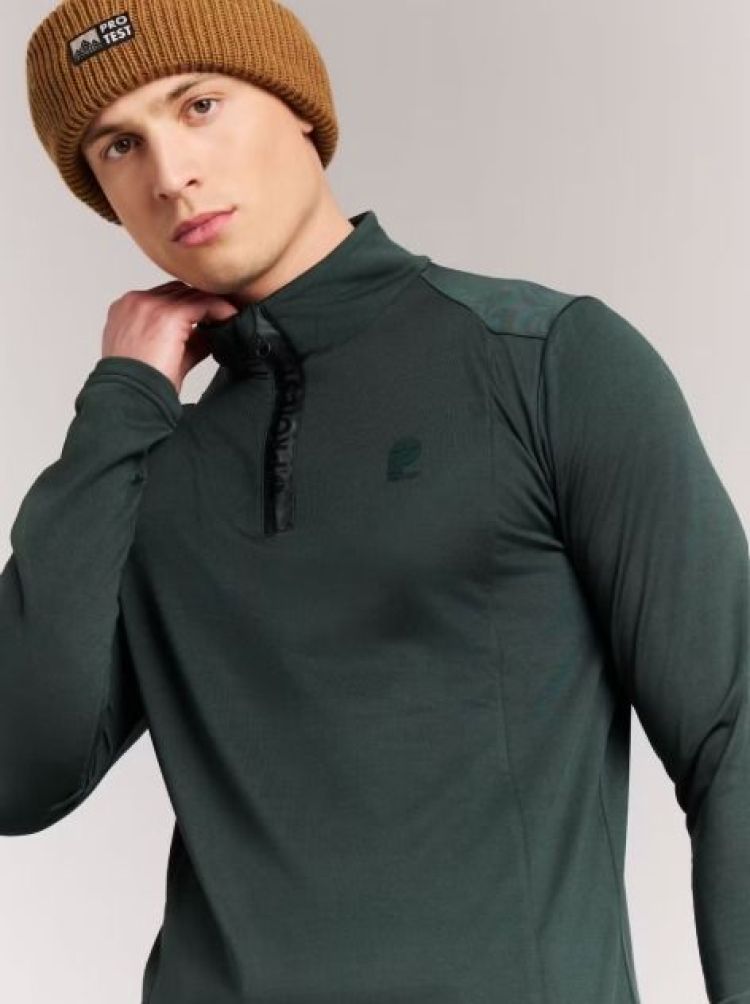 Protest Skipully Groen heren (REWILL 1/4 ZIP TOP - 3793100.159) - GL Sport (Sluis)