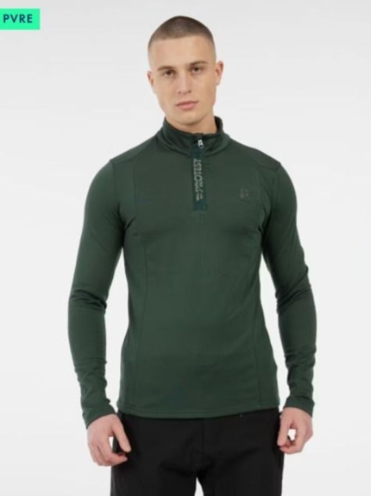 Protest Skipully Groen heren (REWILL 1/4 ZIP TOP - 3793100.516) - GL Sport (Sluis)