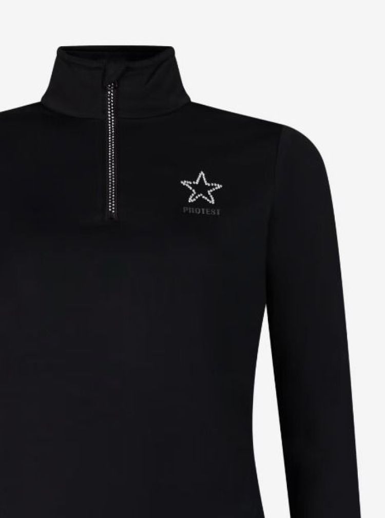 Protest Skipully Zwart dames (SAVOY 1/4 ZIP ACTIVE TOP - 12662003.290) - GL Sport (Sluis)