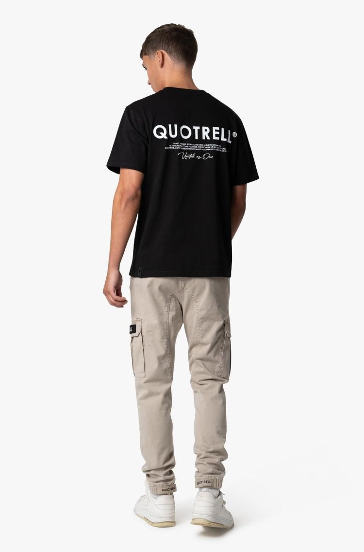 Quotrell T-shirt Zwart heren (JAIPUR T-SHIRT - TH99794.BLK/WHT) - GL Sport (Sluis)