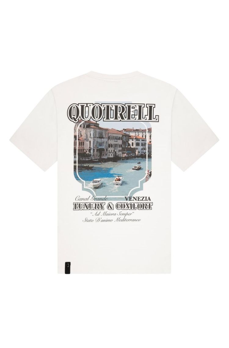 Quotrell T-shirt Off-white heren (VENEZIA T-SHIRT - TH99802.OFFWHT/BLK) - GL Sport (Sluis)