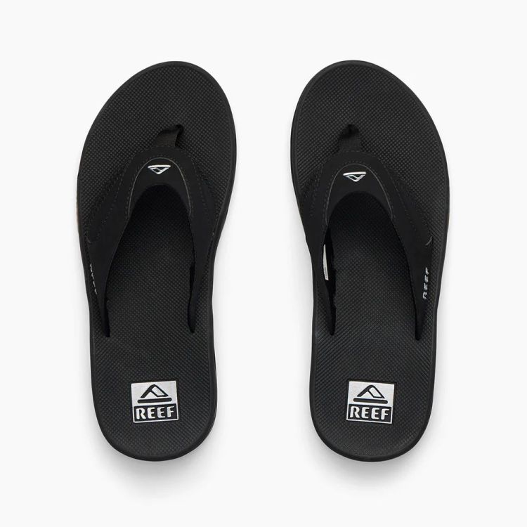 Reef Slippers Zwart heren (FANNING BLACK/SILVER - RF002026BLS-51.BLK/SIL) - GL Sport (Sluis)