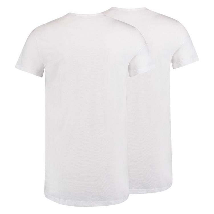 RJ Bodywear T-shirt Wit heren (GOUDA 2-PACK V-NECK - SMAL BOORD - 37-044-000.WHITE) - GL Sport (Sluis)