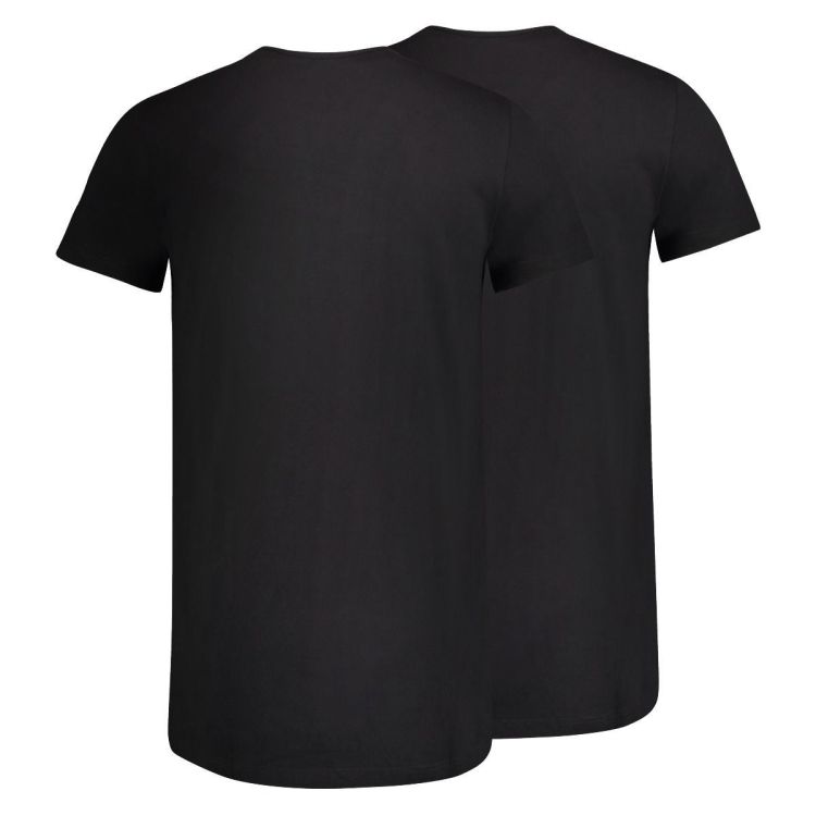 RJ Bodywear T-shirt Zwart heren (GOUDA 2-PACK V-NECK - SMAL BOORD - 37-044-007.BLACK) - GL Sport (Sluis)