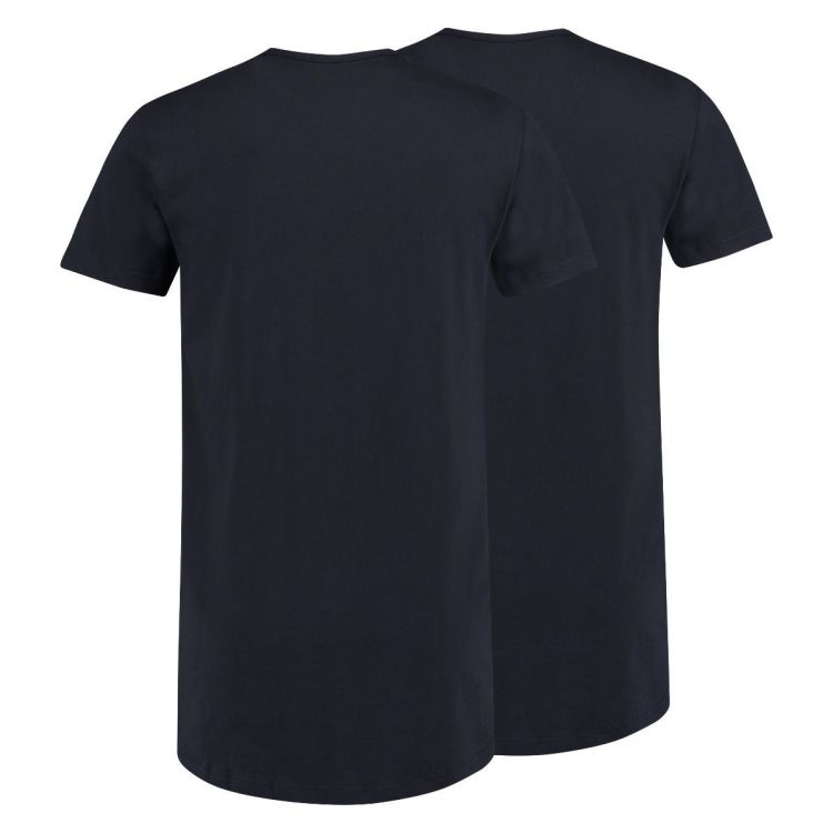 RJ Bodywear T-shirt Zwart heren (ROTTERDAM 2-PACK O-NECK - SMAL BOORD - 37-043-007.BLACK) - GL Sport (Sluis)