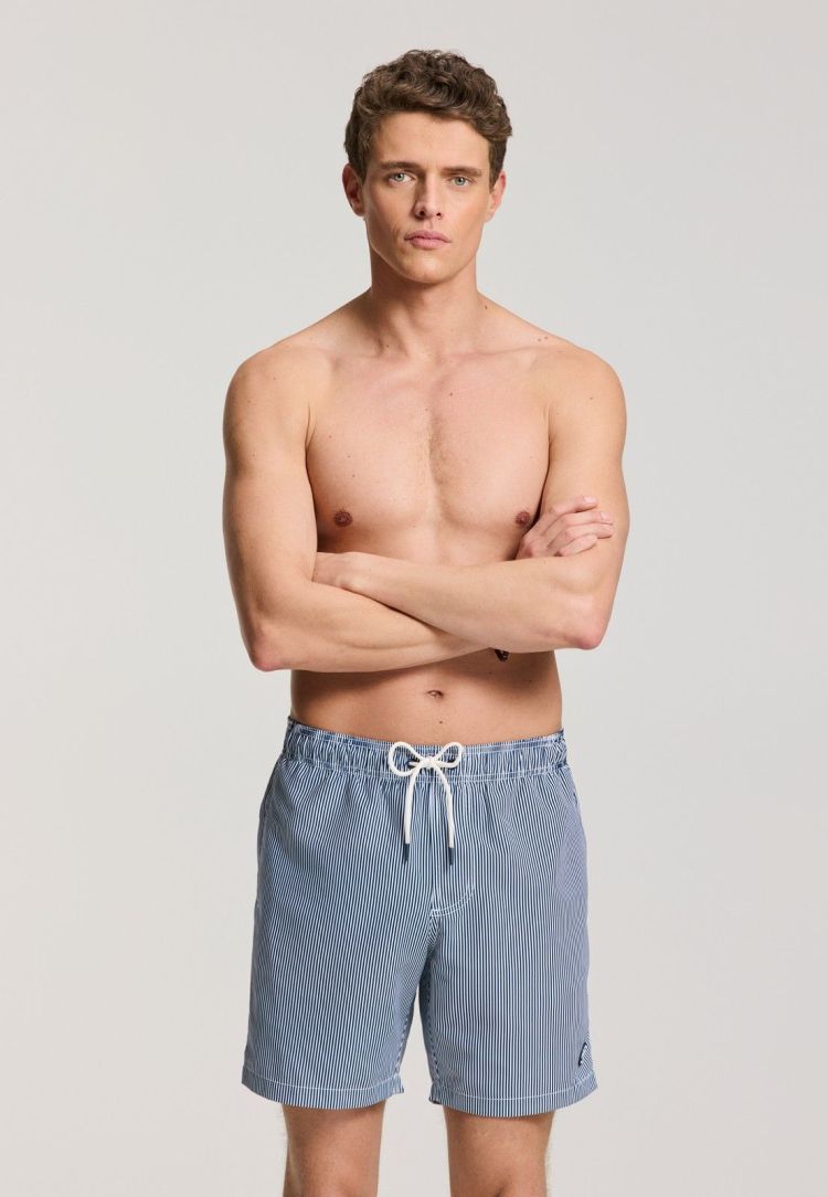 Shiwi Zwembroek Blauw heren (MIKE SWIM SHORTS 7 INCH FINE STRIPE - 1525107404.6855) - GL Sport (Sluis)