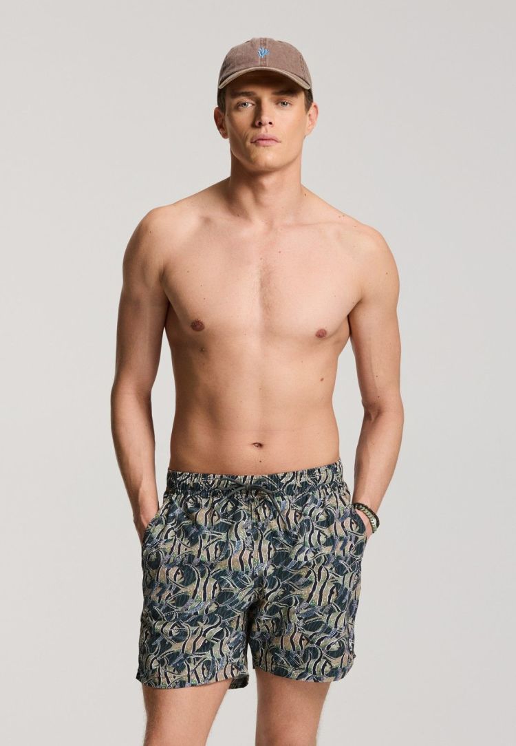 Shiwi Zwembroek Beige heren (NATE QUICK DRY SWIM SHORTS 5 INCH ANGLE  - 1426305354.1062) - GL Sport (Sluis)