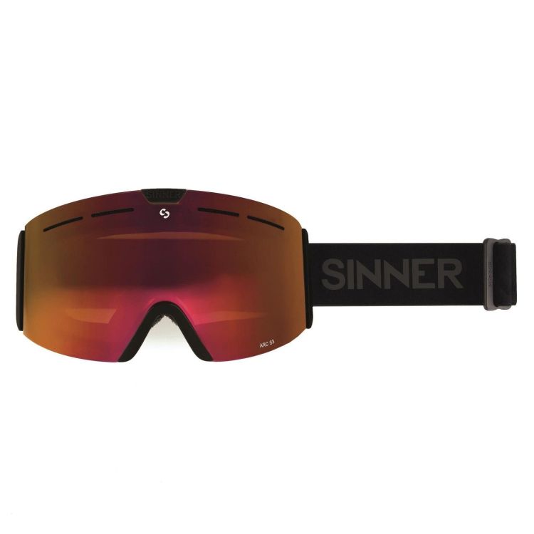 Sinner Skibril Zwart unisex (ARC MATT BLACK DOUBLE FULL RED MIRRIR  - SIGO-206-10-58) - GL Sport (Sluis)