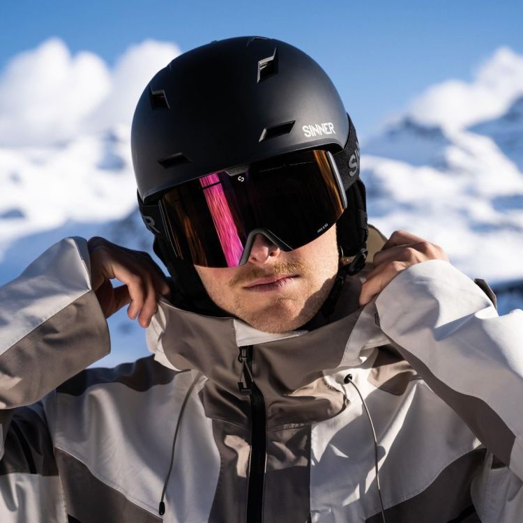 Sinner Skibril Zwart unisex (ARC S MATT BLACK DOUBLE ORANGE VENT - SIGO-204-10-01) - GL Sport (Sluis)