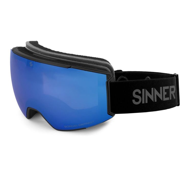 Sinner Skibril Zwart unisex (BOREAS - MATTE BLACK / SINTRAST ORANGE - SIGO-196-10-H49) - GL Sport (Sluis)