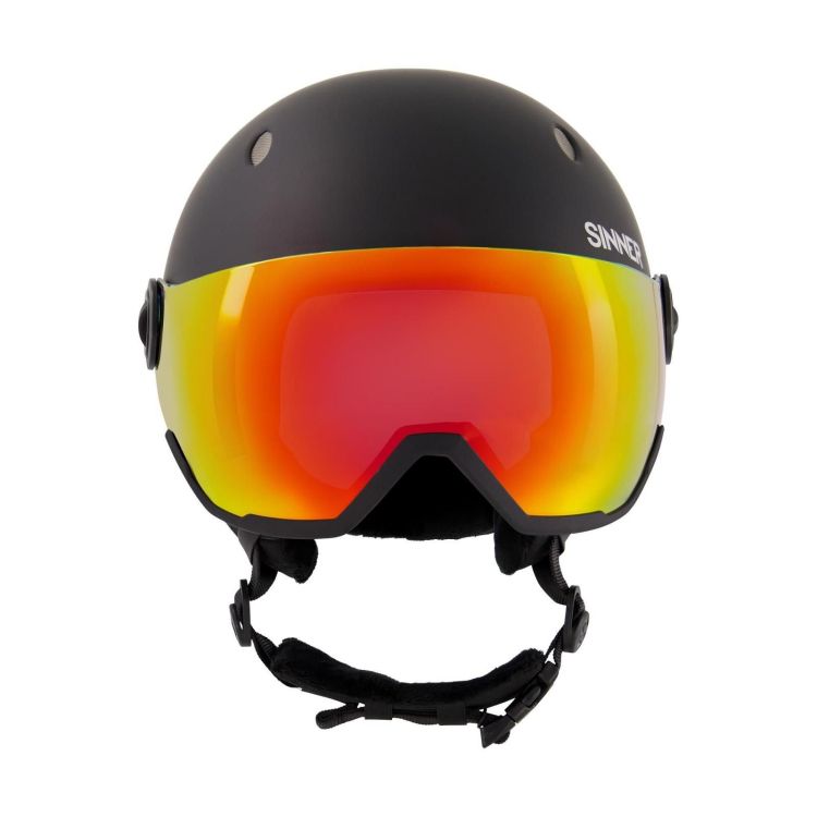 Sinner Skihelm Zwart unisex (TITAN VISOR SKI HELM - MATTE BLK-RED - SIHE-139-10D) - GL Sport (Sluis)