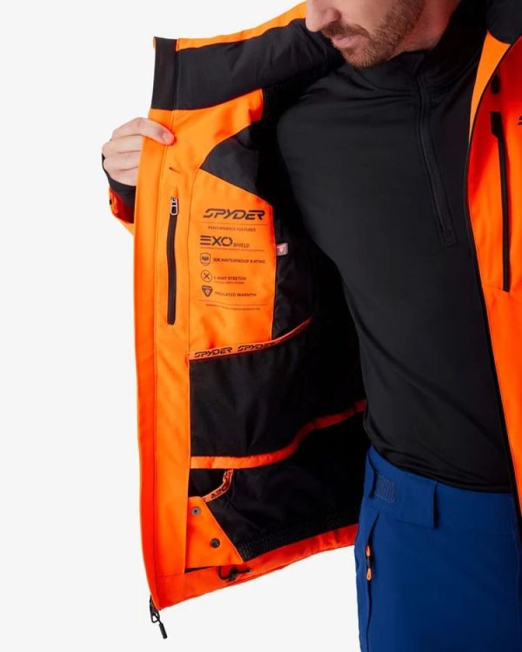 Spyder Ski-jas Oranje heren (LEADER SKI JACKET - 38SA073652.FSN) - GL Sport (Sluis)
