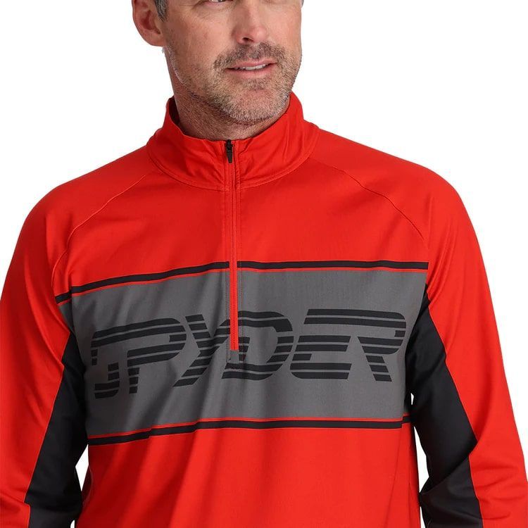 Spyder Skipully Rood heren (PARAMOUNT 1/2 ZIP - 38A125314.VCO) - GL Sport (Sluis)