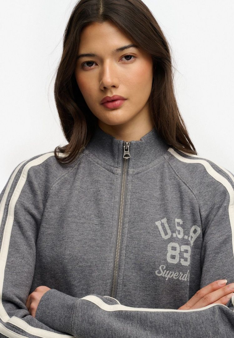 Superdry Trainingsjack Antraciet dames (ATHLETIC ESSENTIAL ZIP THROUGH TRACK - W2012616A.L3V) - GL Sport (Sluis)