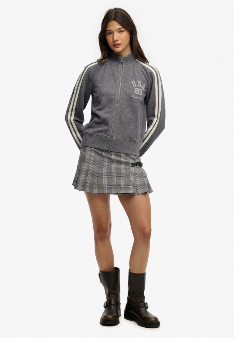 Superdry Trainingsjack Antraciet dames (ATHLETIC ESSENTIAL ZIP THROUGH TRACK - W2012616A.L3V) - GL Sport (Sluis)