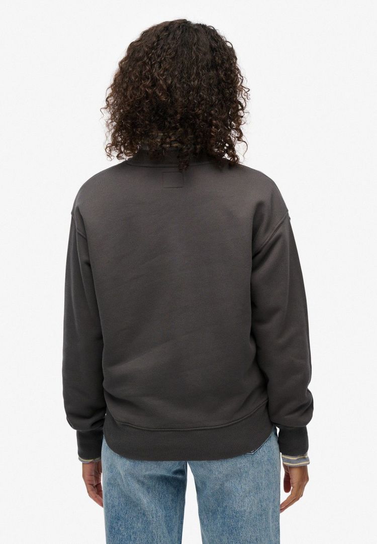 Superdry Pull Antraciet dames (BRAND MARK LOOSE CREW - W2012395A.06A) - GL Sport (Sluis)