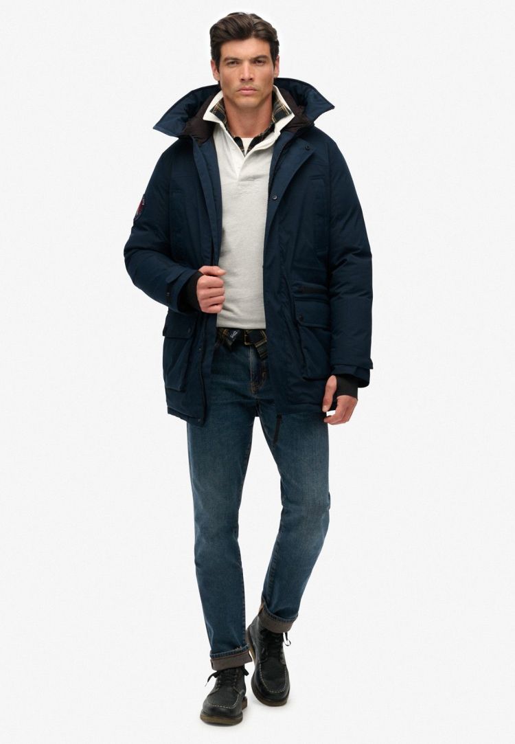 Superdry Jas Blauw heren (CITY PADDED PARKA JACKET - M5011909A.56T) - GL Sport (Sluis)