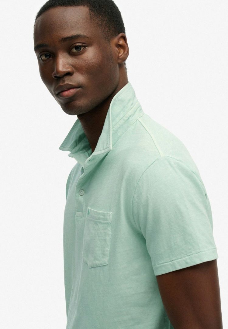 Superdry Polo Mint heren (CLASSIC COTTON LINEN POLO  - M1110486A.8WD) - GL Sport (Sluis)