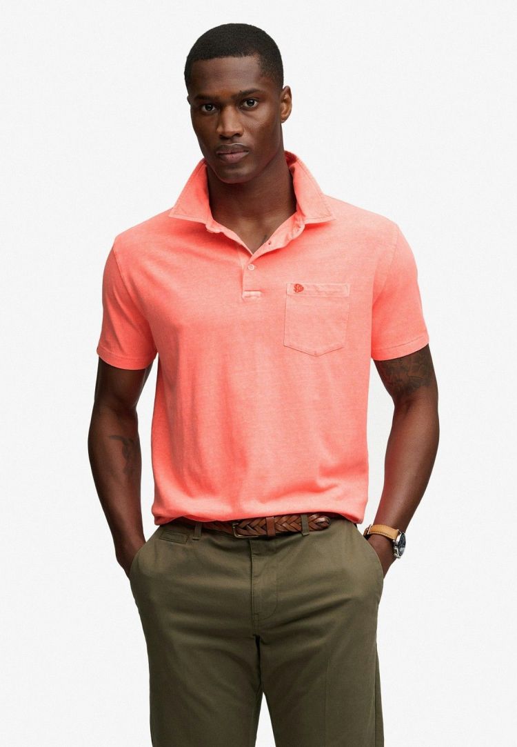 Superdry Polo Oranje heren (CLASSIC COTTON LINEN POLO  - M1110486A.MMP) - GL Sport (Sluis)